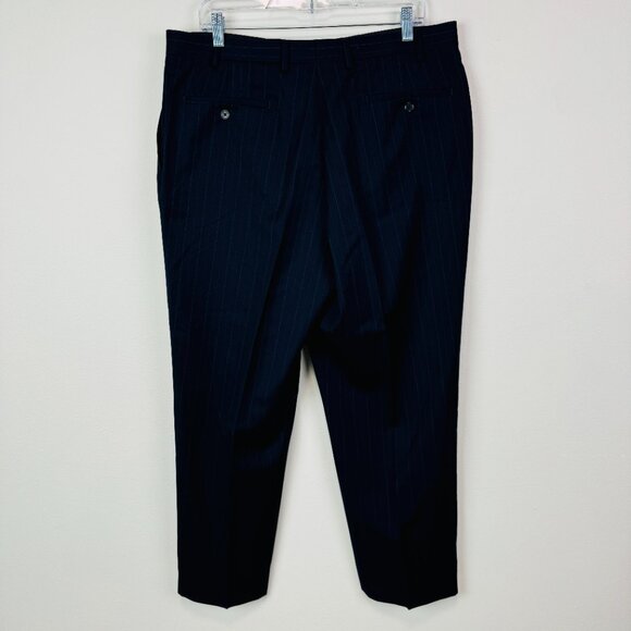 Michael Michael Kors 2 pc suit 42R Blazer 36 X 28 Trousers blue striped wool - Picture 12 of 12